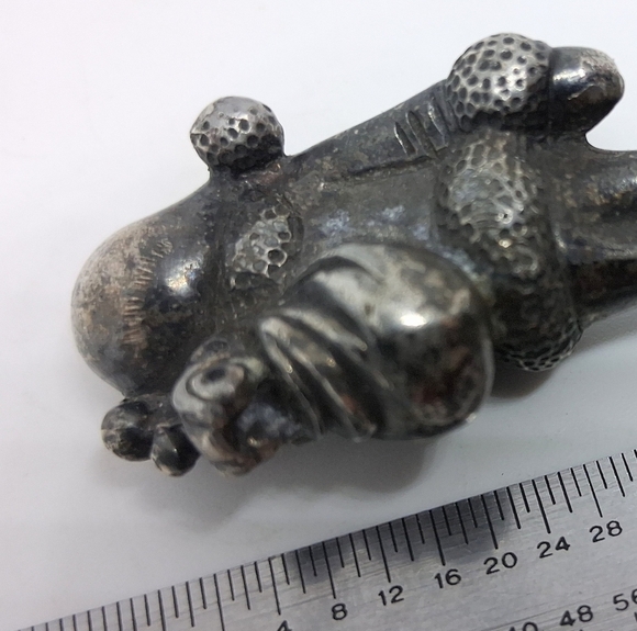 * Vintage Reed Barton Pewter Santa Claus Bottle Stopper Christmas - Picture 4 of 4